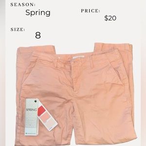 Loft size 8 pants. Excellent used condition. Matches House of Color spring fan.
